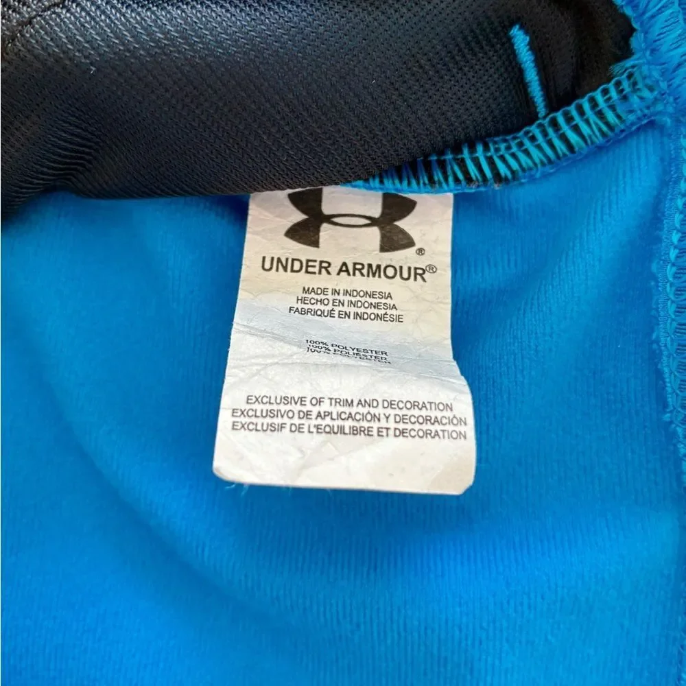 Under Armour Jacket Girl’s 7 Blue Full Zip Athletic Activewear Athleisure Sporty